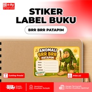 ANOMALI BRR BRR PATAPIM notebook name label Sticker Children's Book Label Sticker | Eayadvertising