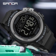 นาฬิกากันน้ำสำหรับผู้ชายผู้ชายแฟชั่นนาฬิกาดิจิตอลกีฬาแบรนด์ SANDA นาฬิกาปลุกปฏิทินโครโน