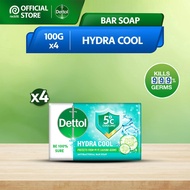 Dettol Antibacterial Body Bar Soap Hydra Cool 100G 3+1