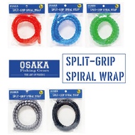 OSAKA FISHING GEAR SPIRAL WRAP SPLT-GRIP ROD PROTECTOR 1meter Length,  Size: 8mm for Jigging, Luring