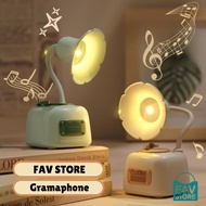Aesthetic Bedroom Accessories - Aesthetic Bed Lamp Gramaphone Model - Unique Aesthetic Table Lamp
