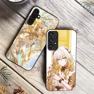 honkai star rail aglaea 03 Glass Phone Case For Samsung Galaxy A14 A16 A30 A22 A32 A33 A15 A35 A42 A