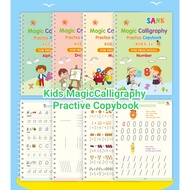 4 Books/Sets Magic Writing Calligraphy Handwriting Copybook Writing Board Tracing Book