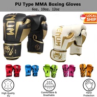 【Ready Stock】VENUM Professional Muay Thai Boxing Gloves + MMA Adult&Kids Fighting Training Boxing Gl