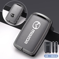 Alloy Leather Metal Car Smart Remote Key Case Cover Accessories For Mazda 3 Alexa CX30 CX-4 CX5 CX-5