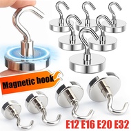 🎉𝐒𝐆 𝐋𝐨𝐜𝐚𝐥🎉4PCS Strong Magnetic Hook Hold Up To 34kg 5Pounds Diameter 32mm Magnets Quick Hook For Hom