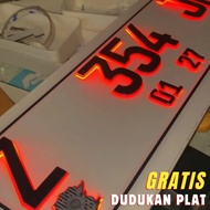 LED Embossed Number Plate - Custom LED Embossed Car Number Plate Acrylic Material