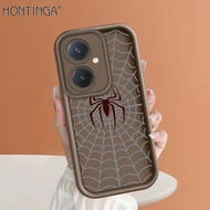 Hontinga Spider เคสสำหรับ Vivo Y18 Y18e Y100 5G Y03 Y27 4G 5G Y27S Y30 Y30I Y31 2021 Y33S Y33T Y35 Y35+ Y36 4G 5G Y50ซิลิโคนนิ่มทรงสี่เหลี่ยมดั้งเดิมคลุมทั้งหมดป้องกันกล้องเคสยางกันกระแทกฝาหลังเคสโทรศัพท์เนื้อนิ่มผู้ขายชั้นนำ