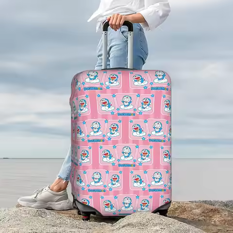 Cartoon Doraemon Suitcase Cover Washable Luggage Protective Covers for 18-32 inch