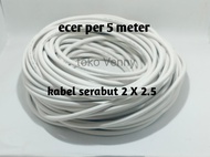 Kabel HYO Serabut 2 X 2.5 / Kabel Audio HYO Serabut 2 X 1.5 Ecer Per 5 Meter