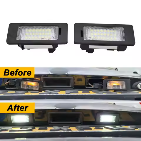 2PCS Error Free LED License Number Plate Light for BMW E46 E60 E70 X5 E71 E82 E88 E90 E91 E92 E93 M3