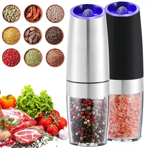 Electric Fully Automatic Grinder Spice Salt Grinder Automatic Gravity Induction Pepper Mixer Researc