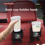 【Ready Stock】NEW Multifunctional Car Seat Back Water Cup Holder with Hook Storage Box Car Beverage Rack Hook Storage for Perodua MYVI BEZZA ALZA ATIVA AXIA 2022 Accessories Bodykit Gear Up Aksesori Kereta