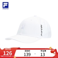 斐乐（FILA）FILA ATHLETICS 斐乐情侣棒球帽2022新款休闲遮阳棒球帽男女 玉石白-WT XS