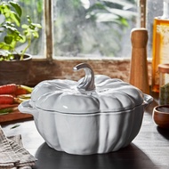 STAUB Pumpkin Cocotte Cast Iron Casserole, 24cm, Ivory White