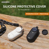 Sunnylife ซิลิโคนเคส สำหรับ Insta360 GO 3 Silicone Protective Case Camera Lens Cover Protector Neck Strap Accessories for Insta360 GO 3