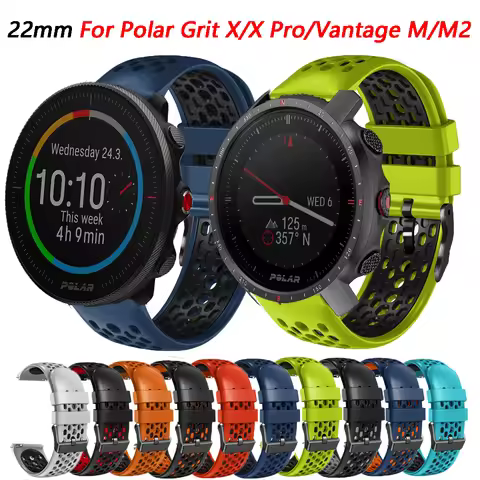 Silicone Bracelet For Polar Vantage M/M2 Smart Watch Band For Polar Grit X/X Pro Soft Strap 22mm Spo