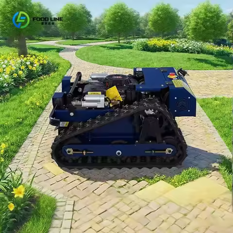 Tracked RC Lawn Mower Engine Riding Remote Control Grass Cutter Agricultural Farm Garden Commercial 