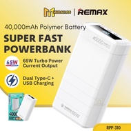 REMAX 22.5 W Fast Charging PD Powerbank MDRPP310 40000mAh Big Outdoor Powerbank 65W Laptop Type C Ou