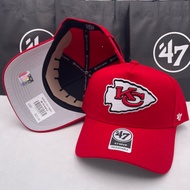 '47 brand NFL Kansas City Chiefs MVP adjustable cap with embroidered logo.Baseball cap