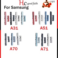 Power button + Volume Button Key Housing Side Button Replacement Parts For Samsung A31 A51 A70 A71