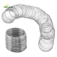 500 Loops Beading Jewelry Wire 22 Gauge Steel Memory Wire Bracelets Bulk Silver Cuff Bangle Findings