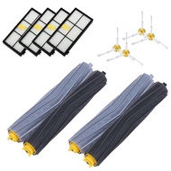 12 PCS Accessories for iRobot Roomba 800 900 Series Parts Spare 4 Brushes 4 Hepa Filter 2 Set Rollers Kit