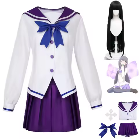 New Anime Undying Love Sanka Rea Sankarea Cosplay Costume Wig Japanese JK Uniform Purple Skirt Woman