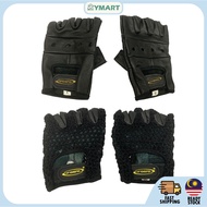 Leather Sport Glove, Cycle Glove Half Finger, Workout Exercise Protective Gloves