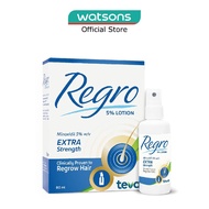REGRO Topical Minoxidil 5% Hair Solution Extra Strength (Clinically Proven to Regrow Hair) 80ml
