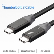 40Gbps 5K 100W Thunderbolt 3 USB C Cable, 20V/5A Cable Support Single 5K@60hz or 2X 4K@60hz Monitor, USB-C Docking Station
