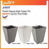 Square Plastic Nursery Flower Pot High (Pasu Bunga Pokok Plastik Tinggi) Diameter 20cm - Felton FBL2