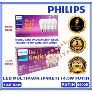 PHILIPS LED BULB MULTIPACK 14.5W 14.5 WATT WHITE 14.5W 14.5 W BUNDLING PACKAGE 3 FREE 1 E27 LED BULB