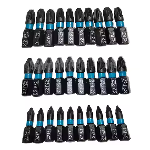 10PCS 25mm Alloy Steel Screwdriver Bits Set For Hex Drill Screwdriver For PZ2/PZ3 Screwdriver