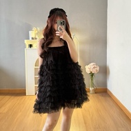 SV 6658 - Ruffles BELLE Dress | Silvervogue | Casual Midi Tulle Dress Wanita