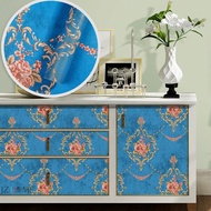 1 Roll Floral Peel And Stick Wallpaper Blue Flower Contact Paper Self Adhesive Removable Modern Wall