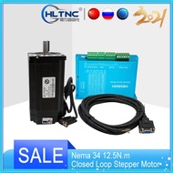 Nema 34 12.5N.m Closed Loop Stepper Motor Kit Hybird Servo Driver HB860H   86HB250-156B 86 2 Phase S