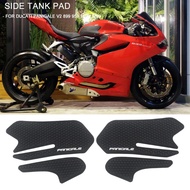 New Tank Traction Pad Side Gas Knee Grip Protector Anti slip sticker 3M Black Motorcycle For DUCATI 