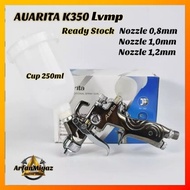 Spray Gun Auarita K350 LVMP Nozzle 0.8mm 1.0mm 1.2mm Cup 250ml Original Car Motorcycle Paint