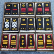 Latest Full Embroidered Pdh Rank Insignia of Kemenimipas Class 1A, 1B, 1C, 1D, 2A, 2B, 2C, 2D, 3A, 3