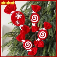 Whimsical Christmas Tree Decorations Fuzzy Christmas Candy Ornament Striped Cozy Fuzzy Yarn Lollipop
