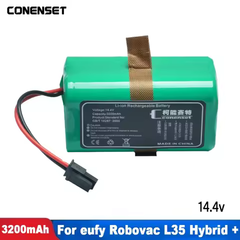 14.4V 3200mAh Replacement Battery For eufy Robovac L35 Hybrid + Robot Vacuum Cleaner Accessories Par