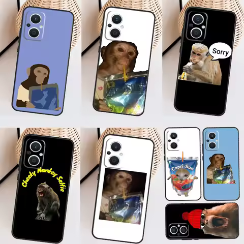 Monkey Sipping Capri Meme Case For OPPO Reno 4Z 5Z 2Z 8T 4 5 6 7 8 Lite 10 OPPO Find X2 Lite X3 Neo 