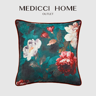Medicci Home 2022 Spring Collection Pillow Cover Retro Oil Painting Texture Flowers Print Accent Cushion Case Tropical Home Deco