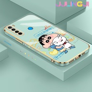 Jjlingji เคสสำหรับ Xiaomi Redmi Note 8 Note 8T เคสลายดีไซน์ใหม่สี่เหลี่ยมขอบเล็กๆน้อยๆเคสมือถือบางๆเคสฝาปิดเลนส์กล้องปกป้องเคสนิ่มกันกระแทก