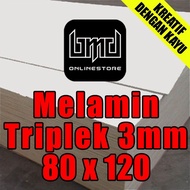 (NEW STOCK) MELAMIN PUTIH GLOSSY UKURAN (80X120)CM PAPAN KAYU TRIPLEK
