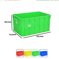 Box Kontainer Atari Green Leaf Plastik Awet Murah Tebal Anti Pecah Container Keranjang Proyek Indust