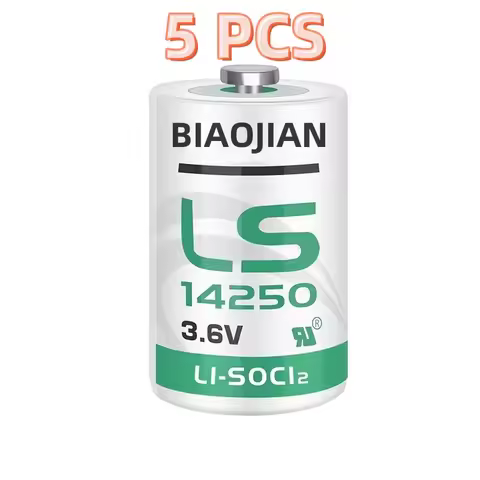 5PCS For SAFT LS14250 14250 3.6V 1200mAh Lithium Battery For CNC Machine Tool Water Gas Meter Touch 
