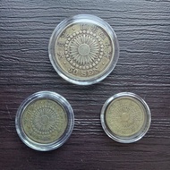 1907-1909 Japanese Meiji Silver Coins - 50 Sen, 20 Sen, 10 Sen