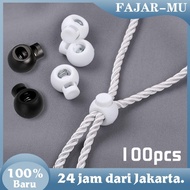 Stopper Tali 100pcs Stopper Tali Jaket Plastik Stopper Ujung Tali Stopper Bulat Stopper Tali Kur